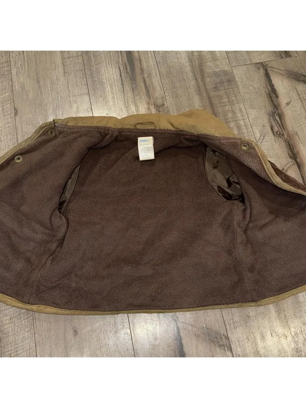 Gymboree Baby Quilted Corduroy 6-12‎ Months Faux Suede Trim Snap Up Jacket Brown